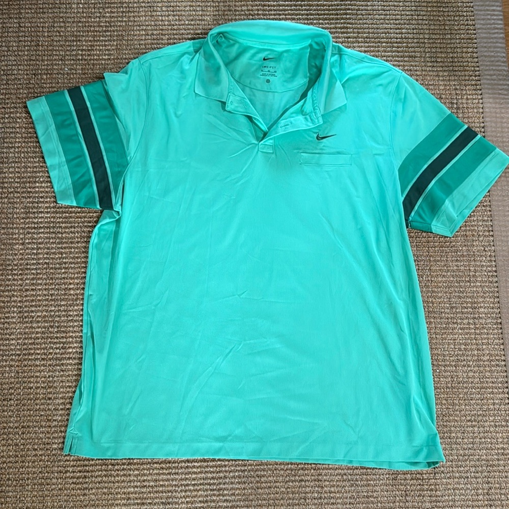 Nike Dri Fit Short Sleeve Polo Turquoise XL